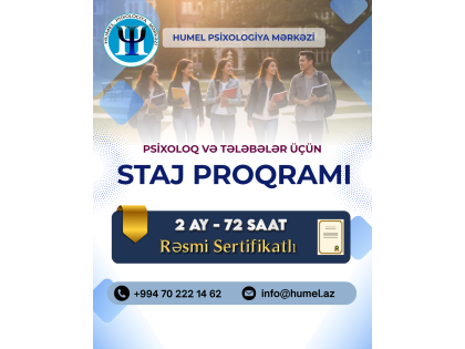 Psixoloqlar üçün staj programı 2026